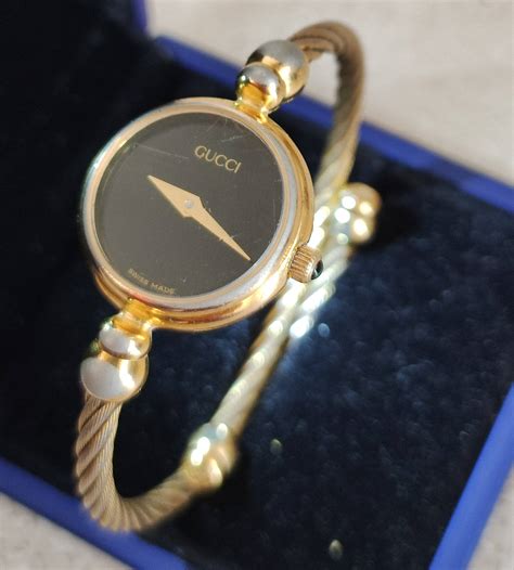 vintage gucci 2700l twisted cable bangle watch|Vintage GUCCI 2700L Twisted Cable Bangle Watch .